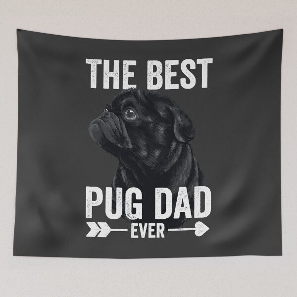 Item preview, Best Pug Dad Ever Men Cute Black Pug designed and sold by mejeoshop.