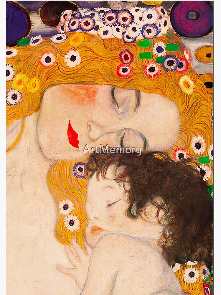 Gustav Klimt Mother And Child Spiral Notebook For Sale By ArtMemory   Flat,750x,075,f Pad,750x1000,f8f8f8.u3 