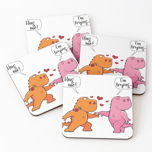 Artikelvorschau, T-Rex Dinosaurier Paar Umarme mich Valentinstag Lustige Mädchen Jungen T-Shirt entworfen und verkauft von StellDesign.