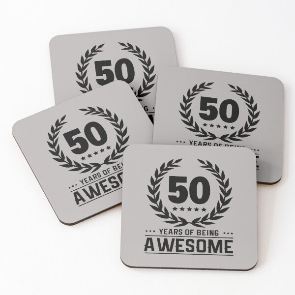 Item preview, 50 Years of Being Awesome - Birthday - Quotes designed and sold by AsmArt-co.