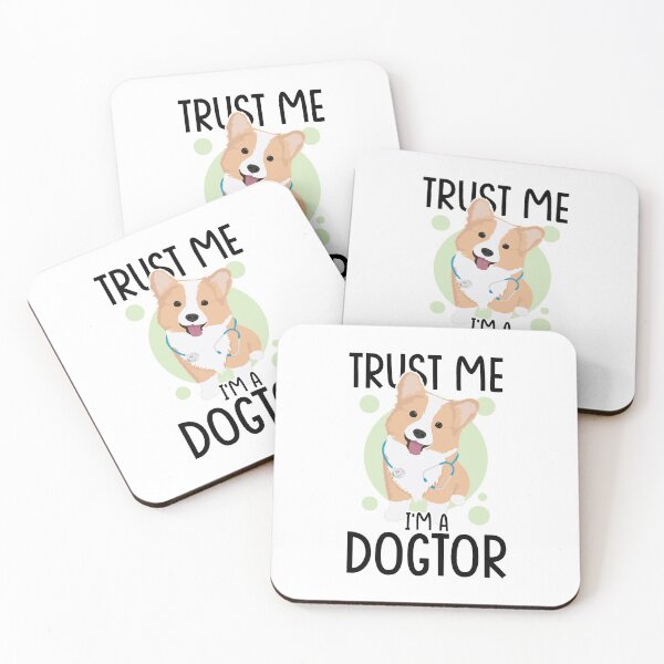 Item preview, Trust Me I'm A Dogtor | Funny Veterinarian Pun (White Edition) designed and sold by Printend _.