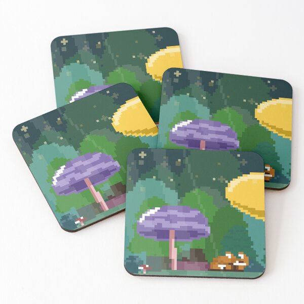 Item preview, Magical Mushroom Forest with a sleeping Fox designed and sold by AlessaNeko.