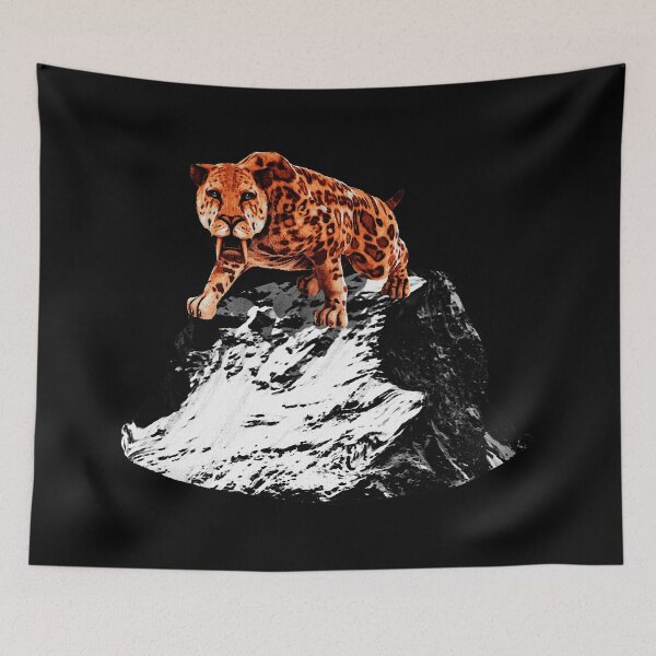 Item preview, Saber-toothed tiger, primeval motifs, primeval cat, smilodon, big cat men designed and sold by Kirei-Lily.