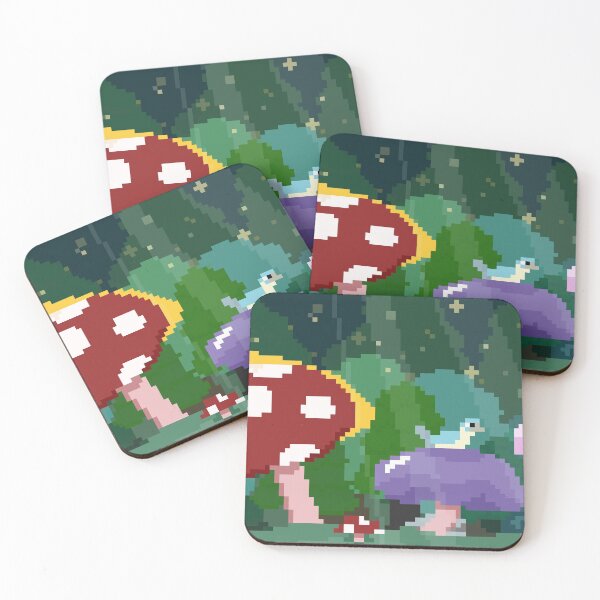 Item preview, Magical Mushroom Forest with Bird designed and sold by AlessaNeko.
