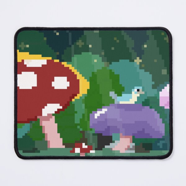 Item preview, Magical Mushroom Forest with Bird designed and sold by AlessaNeko.