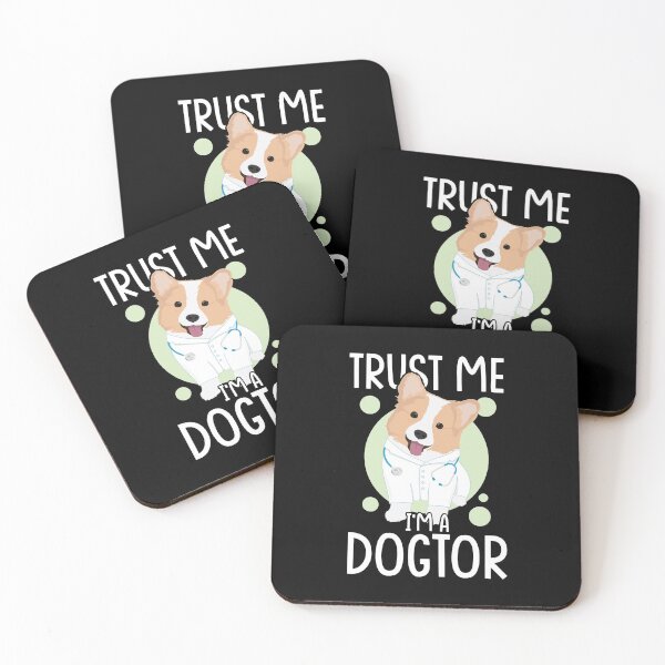 Item preview, Trust Me I'm A Dogtor | Funny Veterinarian Pun (Black Edition) designed and sold by Printend _.