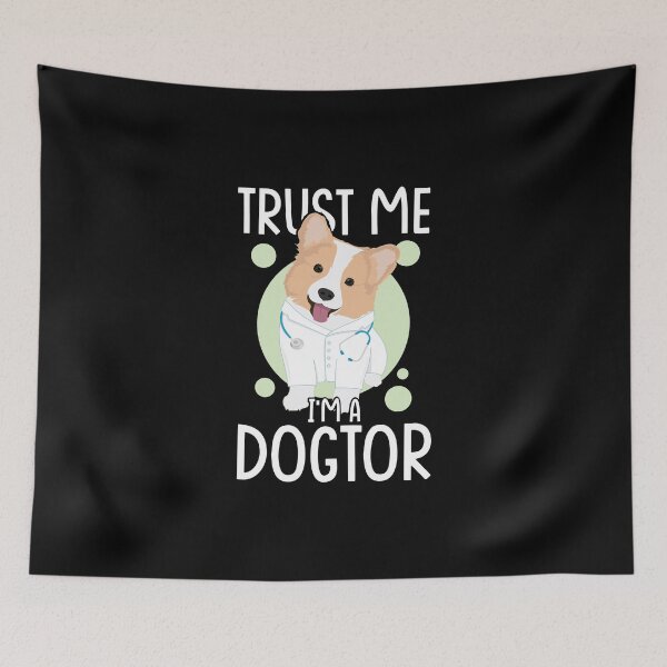 Item preview, Trust Me I'm A Dogtor | Funny Veterinarian Pun (Black Edition) designed and sold by Printend _.