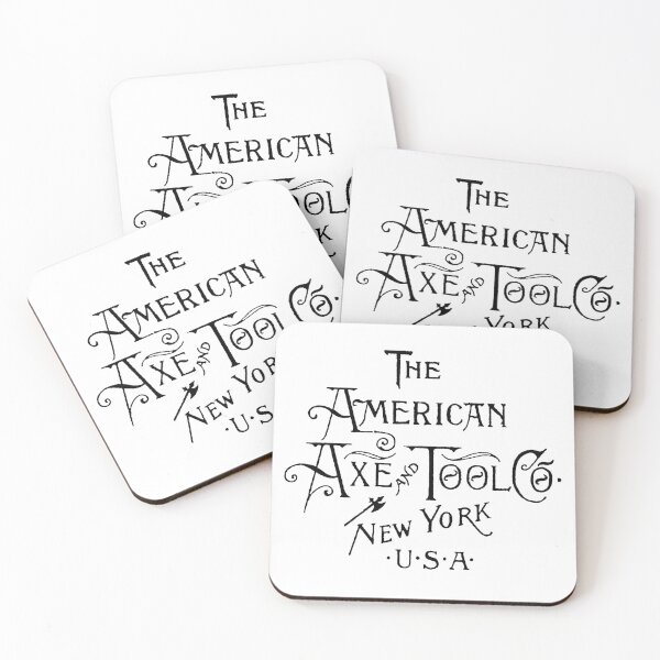Item preview, American Axe and Tool Co. Axe brand logo- antique axe, raven axe designed and sold by Wanderlust Designs.