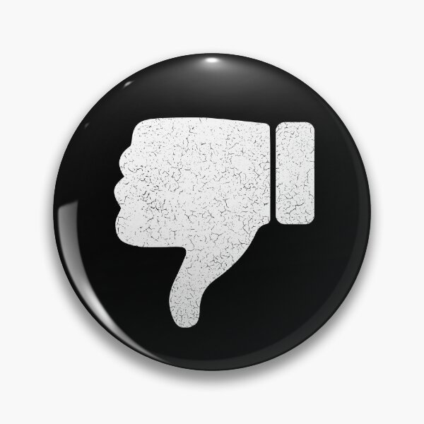 Item preview, Thumbs Down Thumb Boo - Distressed - White designed and sold by IfDesignGroup.