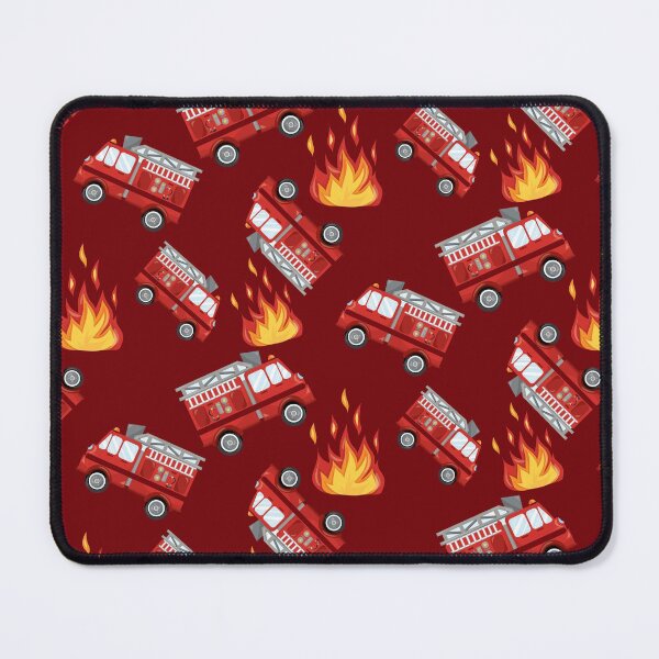 Item preview, Red Fire Truck Flames Firefighter Pattern designed and sold by Epic Love Designs.