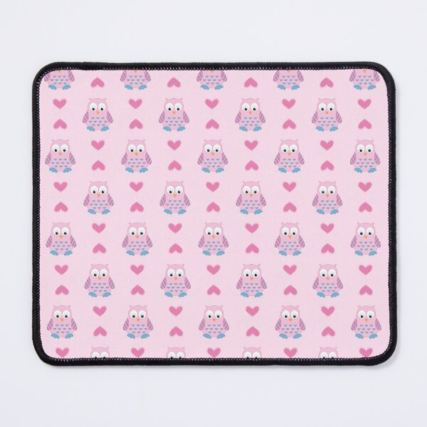 Item preview, Pretty Pink Owl Hearts Pattern designed and sold by Epic Love Designs.