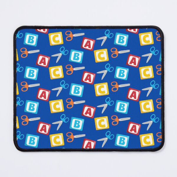 Item preview, Alphabet Blocks Cute Blue Scissors Pattern designed and sold by Epic Love Designs.