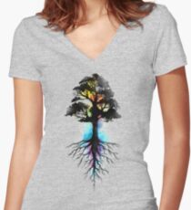 Natural Source Women's Fitted V-Neck T-Shirt