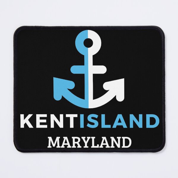 Item preview, Kent Island, Maryland, with anchor, blue and white designed and sold by Kent-Islander.