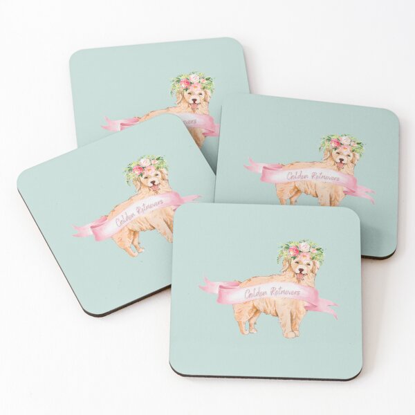 Item preview, Floral Crown Golden Retriever: Canine Elegance designed and sold by DonneeCreations.