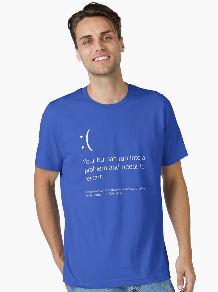 Thumbnail 2 of 7, Essential T-Shirt, Blue Screen of Death designed and sold by mcost45.