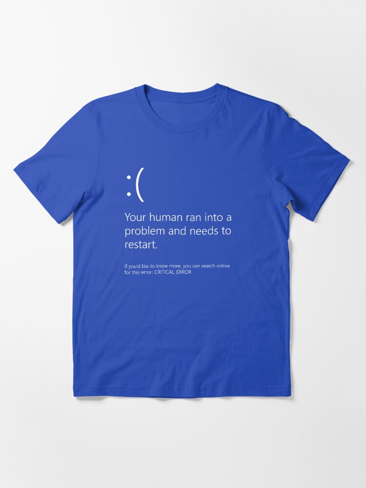 Thumbnail 3 of 7, Essential T-Shirt, Blue Screen of Death designed and sold by mcost45.