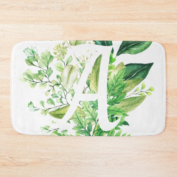 Item preview, Botanical Monogram - Letter A Initial designed and sold by Naturalist Prints.