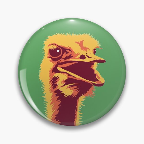 Item preview, Funny screaming bird ostrich designed and sold by Captain Chromatic.