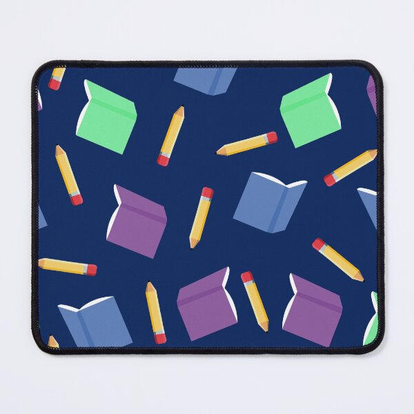 Item preview, Cute Blue Books Pencils School Librarian Pattern designed and sold by Epic Love Designs.