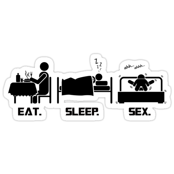 Eat Sleep Sex T Shirt Stickers By Crodesign Redbubble