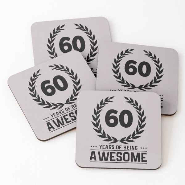 Item preview, 60 Years of Being Awesome - Birthday - Quotes designed and sold by AsmArt-co.