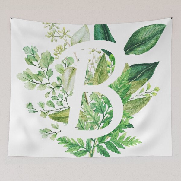 Item preview, Botanical Monogram - Letter B Initial designed and sold by Naturalist Prints.