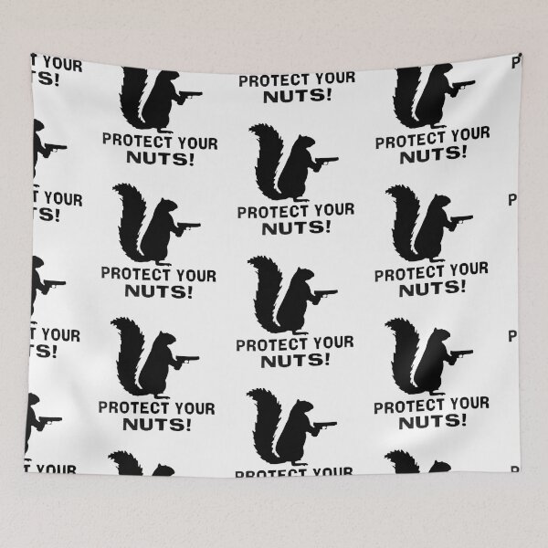 Item preview, PROTECT YOUR NUTS -squirrel logo designed and sold by RENAGADE4LYF.