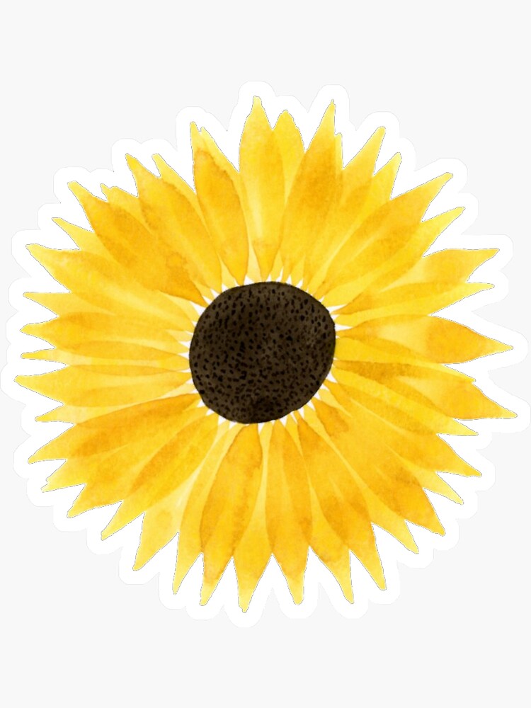 "Yellow Sunflower Sticker" Sticker for Sale by burhancepni Redbubble