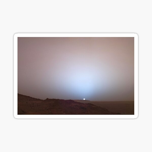 Sunset over Gusev Crater, Mars Space Art Sticker