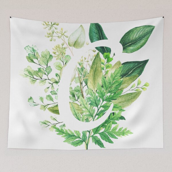 Item preview, Botanical Monogram - Letter C Initial designed and sold by Naturalist Prints.