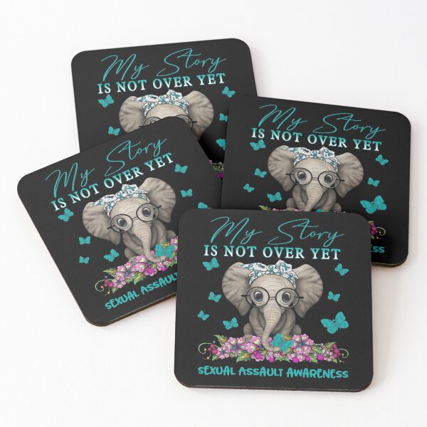 Item preview, Cute Elephant My Story Is Not Over Yet Sexual Assault Awareness designed and sold by Adropine.
