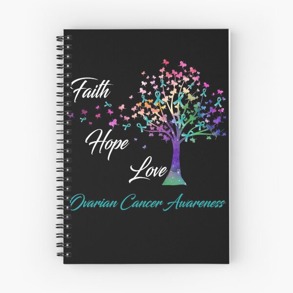 Item preview, Ribbon Tree Faith Hope Love Ovarian Cancer Awareness designed and sold by Tadmab.