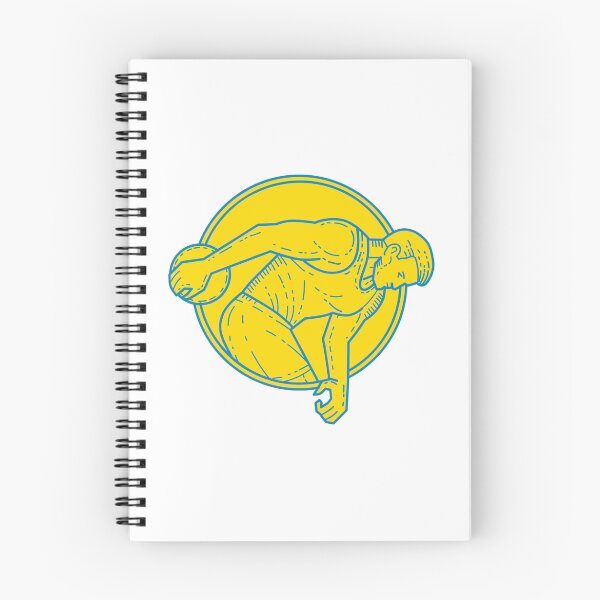Item preview, Discus Throw Athlete Side Circle Mono Line designed and sold by patrimonio.