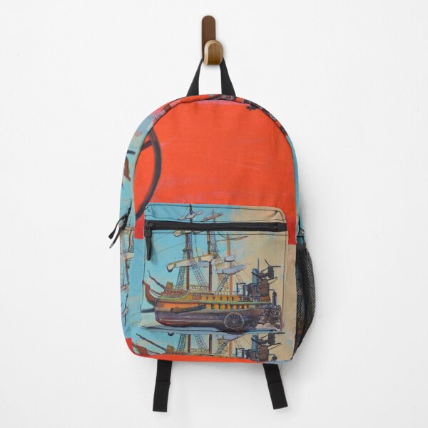 Illustration for SciPhi Journal issue #5 'HMS Mangled treasure', print. Backpack