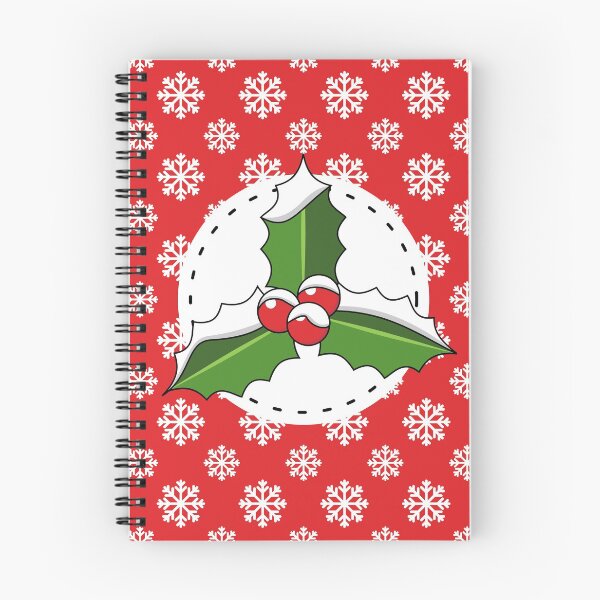 Item preview, Holly Berry en el patrón de copos de nieve blancos rojos designed and sold by BirdAtWork.