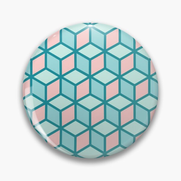 Item preview, Pastel Colors and Blue Lines Isometric Cube Pattern designed and sold by Saanis.