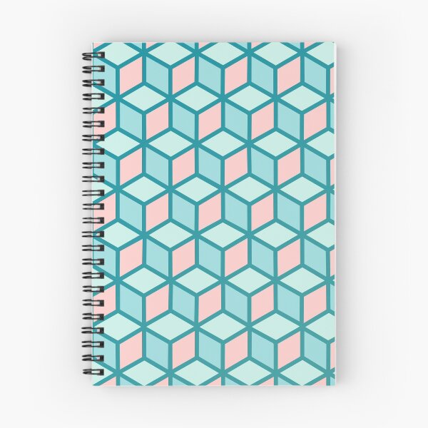 Item preview, Pastel Colors and Blue Lines Isometric Cube Pattern designed and sold by Saanis.