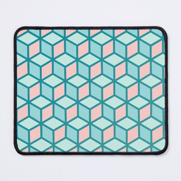 Item preview, Pastel Colors and Blue Lines Isometric Cube Pattern designed and sold by Saanis.