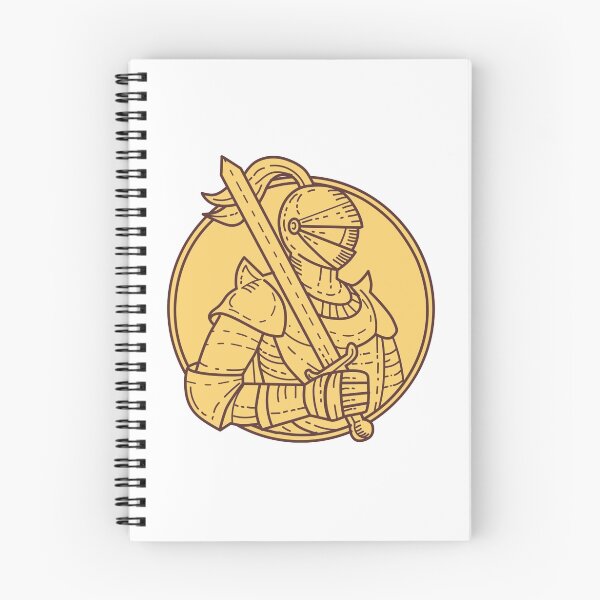 Item preview, Knight Sword On Shoulder Circle Mono Line designed and sold by patrimonio.