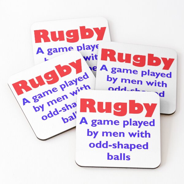 Item preview, Rugby - A game played by men with odd-shaped balls designed and sold by EvieFinn.