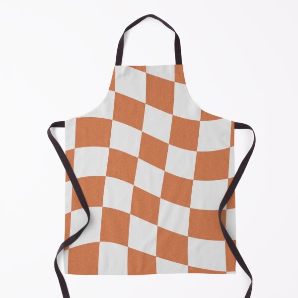 Item preview, Orange and White Swirl Checks  designed and sold by fudgecream.