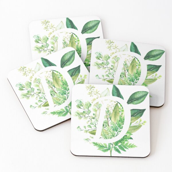 Item preview, Botanical Monogram - Letter D Initial designed and sold by Naturalist Prints.