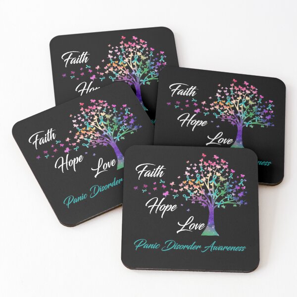 Item preview, Ribbon Tree Faith Hope Love Panic Disorder Awareness designed and sold by Tadmab.