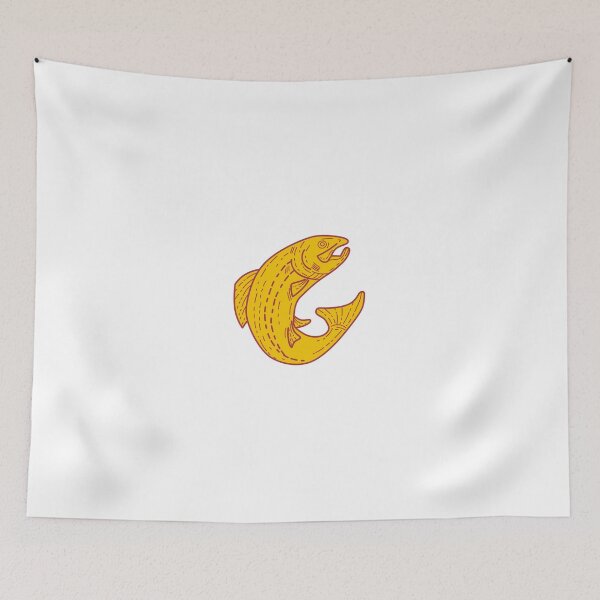 Item preview, Rainbow Trout Jumping Mono Line designed and sold by patrimonio.