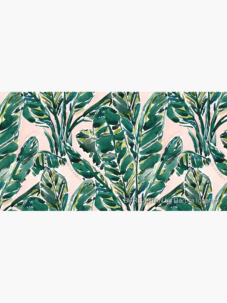 Thumbnail 5 of 5, Mouse Pad, BIG FEELINGS BANANA LEAF TROPICAL designed and sold by Barbarian.