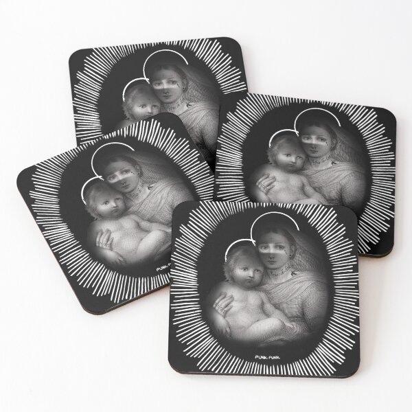 Item preview, Madonna with Tattoos and Child.  designed and sold by Haunted Crafts.