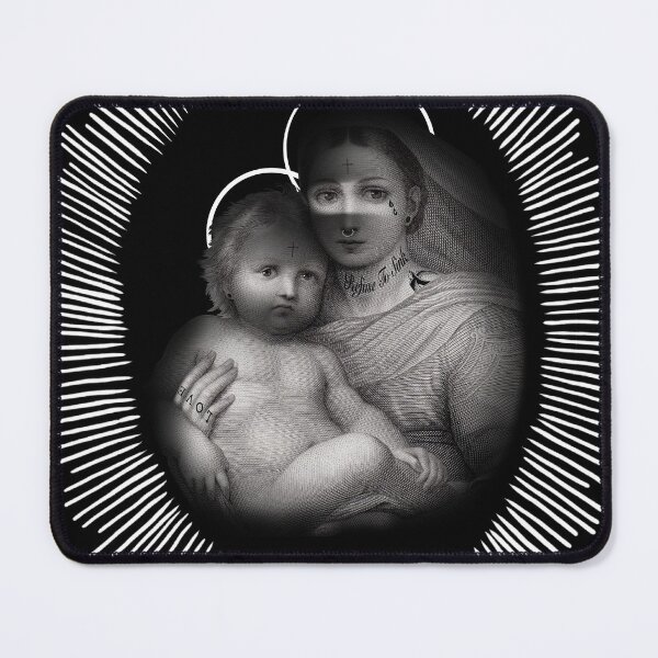 Item preview, Madonna with Tattoos and Child. designed and sold by Haunted Crafts.