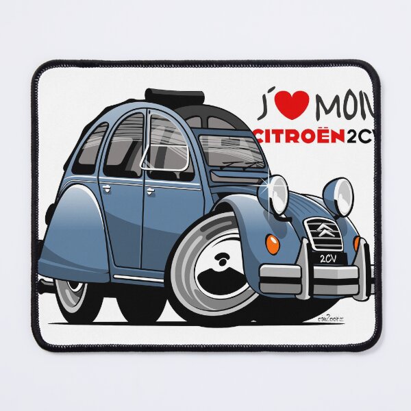 Item preview, Citroën 2CV caricature blue designed and sold by car2oonz.