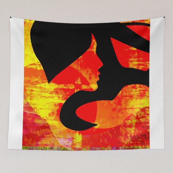 Item preview, BOHO Lady Hippy Expressionist Art Decor designed and sold by EdwardMonet.